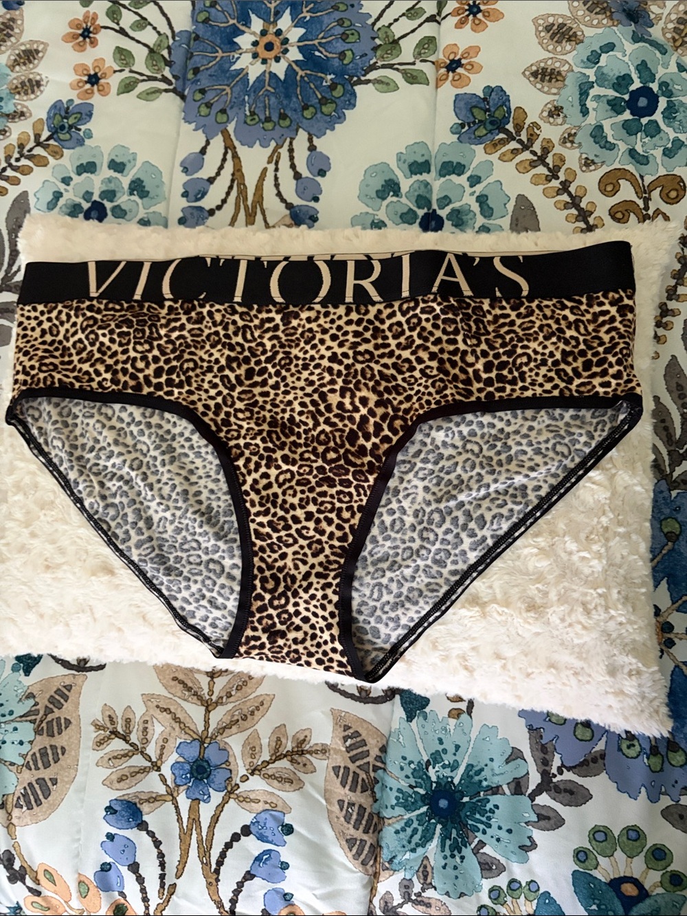 Victoria's Secret Black Brown Animal Print  Hipster Panty XL